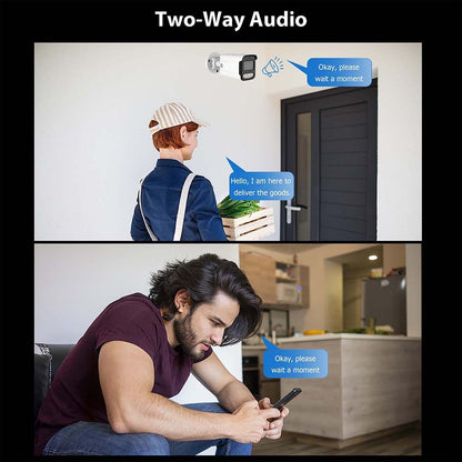 CCTV PoE IP Security Camera Outdoors Waterproof 2-way Audio Color Night Vision 4K 8MP 5MP 4MP Surveillance Camera For Options