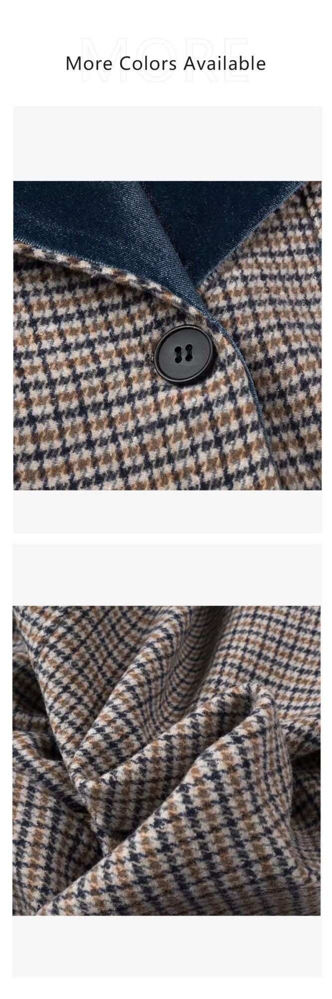 Autumn new women's clothing fashionable temperament versatile casual long plaid woolen coat