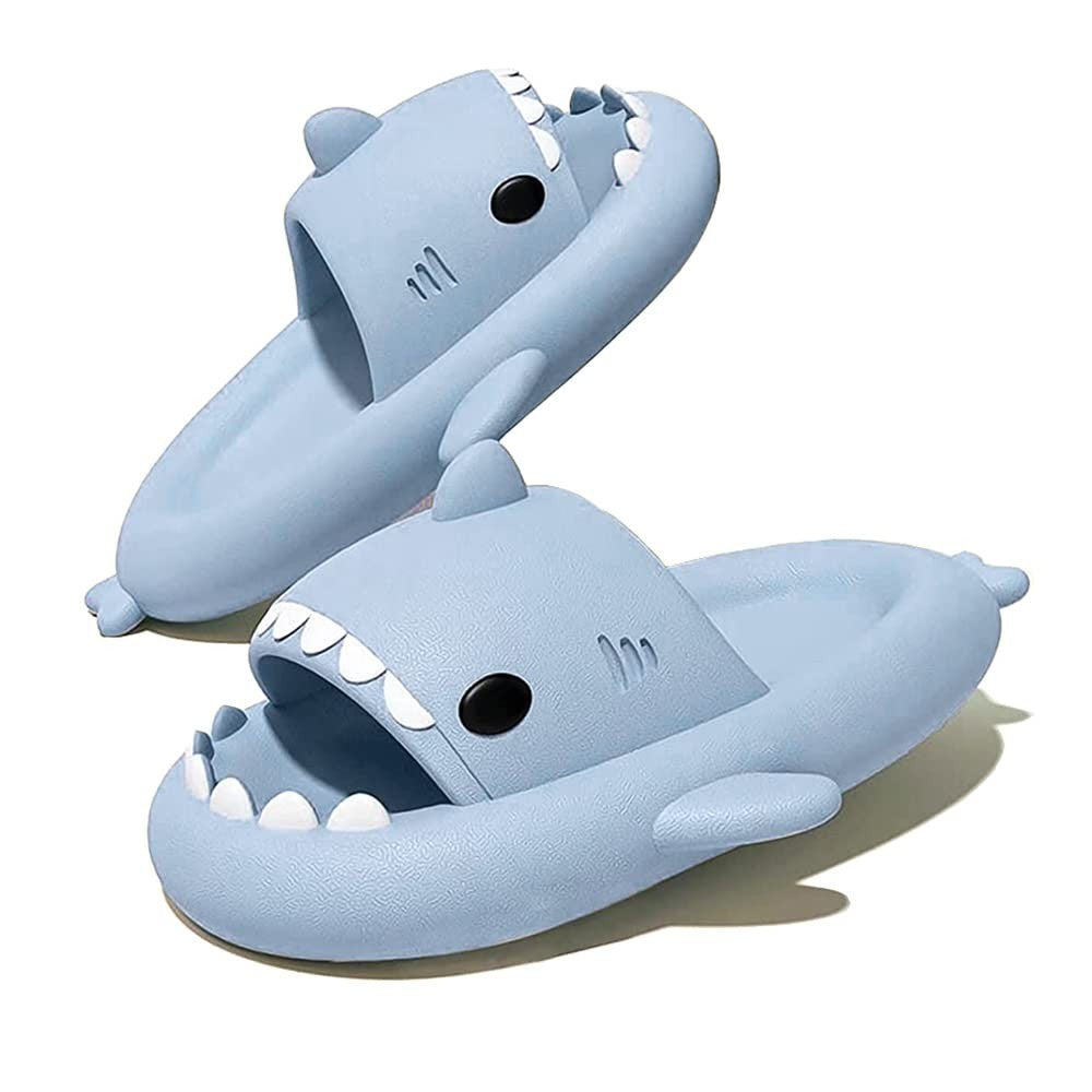 KIDMI New Men's and Women's Shark Slides Cloud Slippers Summer Open Toe Slide Sandals Casual Anti-Slip Beach Pool Shower Shoes