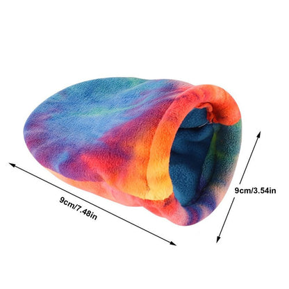 Saco de Dormir para Porquinho da Índia, Casa de Estimação Pequena, Ninho de Pelúcia Colorido e Confortável, Saco de Dormir para Pássaros Pequenos e Pequenos Animais