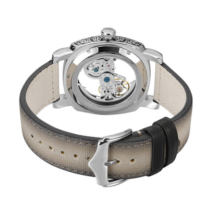 FORSINING High-end Luxury Gold Skeleton Mechanical Man Watch Automatic Movement Clock Stainless Steel Male Bronze Wrist Watches