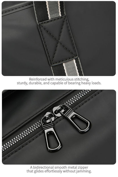 Men's Travel Bag with Wet Dry Separation Pocket Independent Shoe Case Large Capacity Gym Bag for Exercise Trip Motorbike Travel