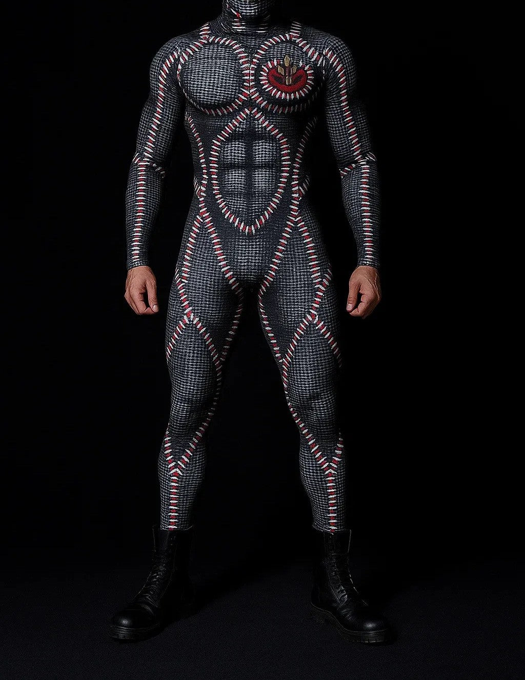 Halloween Lizard Bodysuit Men's Unique Muscle Series Holiday Jumpsuit Carnival Costume Adult Roleplay Party Masquerade Ball Set