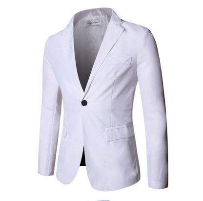 Men's Workwear Blazer Casual Spring Male Pocket Buesiness Slim Fit One Button Closure Uniform ZJFS-02020001