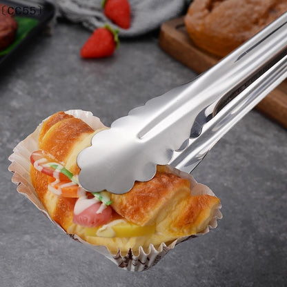 ?CC55?9/12/14inch Stainless Steel Food Clip Kitchen Restaurant Baking Bread Clip Multifunctional Barbecue Clip Steak Clip