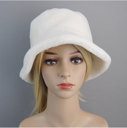 Chapéu de Pele de Carneiro Shearling Partículas Chapéus Femininos Inverno Quente Clássico Luxuoso Bonés de Alta Qualidade Chapéu Feminino Moda Novo Design Chapéu de Balde