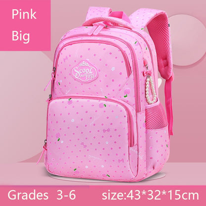 Mochilas escolares infantis ortopédicas para meninas, com estampa de frutas e flores, para 1º ao 6º ano, mochila adolescente