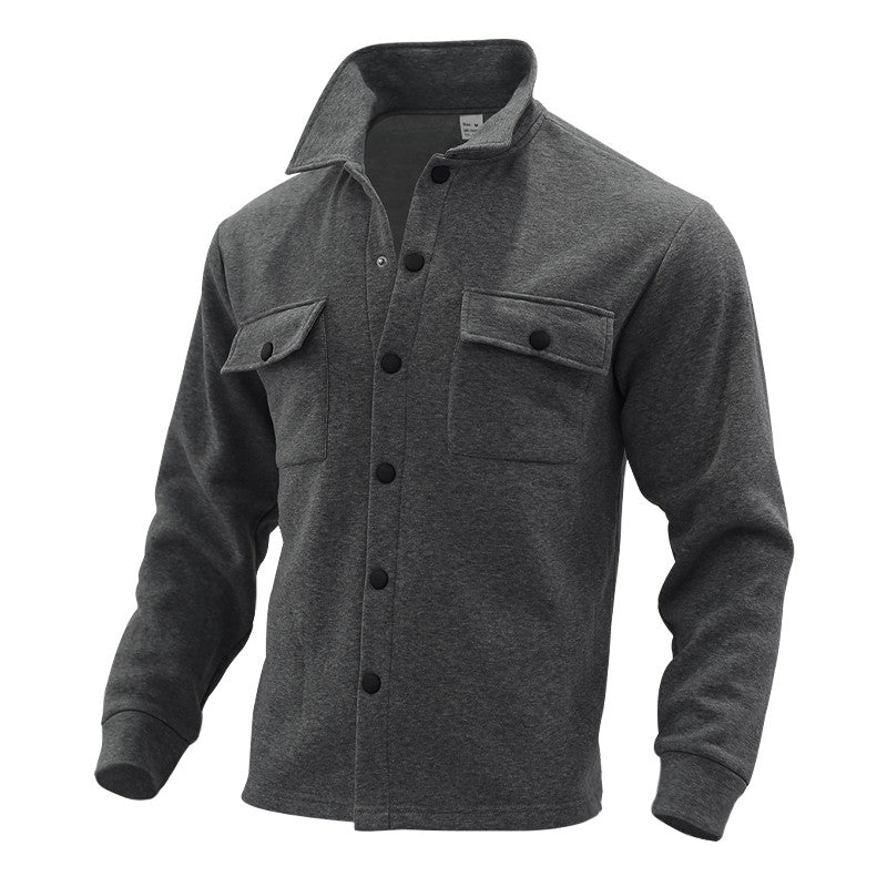 2024 Cross Border Amazon Winter New Men's Fleece Jacket Fashion Casual Jacket