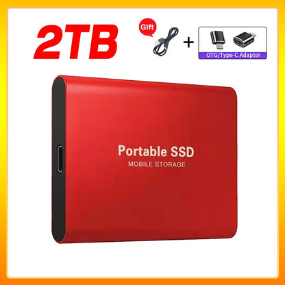 Unidade de Estado Sólido Externa de Alta Velocidade 1TB Disco Rígido Externo Portátil SSD 2TB Disco Rígido Externo SSD Para Laptop Mac