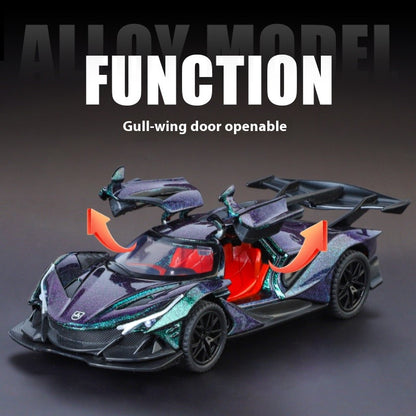 1:32 Apollo IE Miniature Vehicle Mini Alloy Diecast Model Car Metal Sound & Light Collection Hobby Children Toy Car Birthday Boy