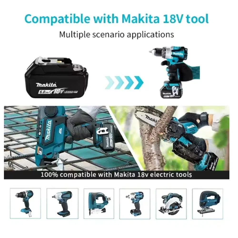 Bateria Makita 18V para ferramentas elétricas Makita 18V A bateria recarregável Makita BL1860B 18V pode substituir a BL1850B LXT400