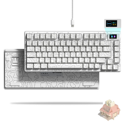 Teclado Gamer Mecânico Womier S-K80 75% com Display OLED Colorido Hot Swap Gasket Mount RGB Teclado Personalizado