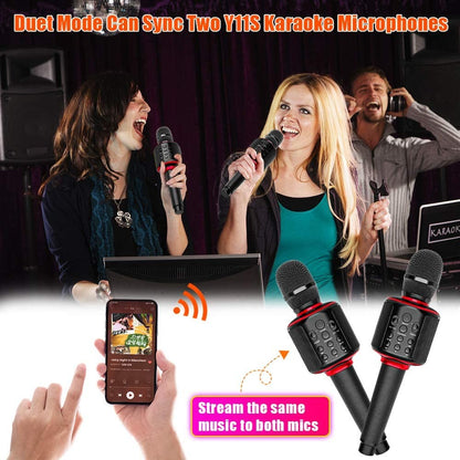 Microfone de Karaokê Sem Fio Bluetooth Portátil para Canto com Dueto/Gravação/Reprodução/Reverb Presente para Adulto/Criança para KTV em Casa