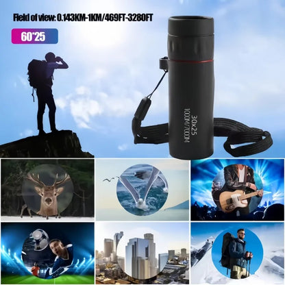 new 2000x25 HD Monocular Telescope: Mini Portable, for Outdoor Camping, Hunting & Birdwatching