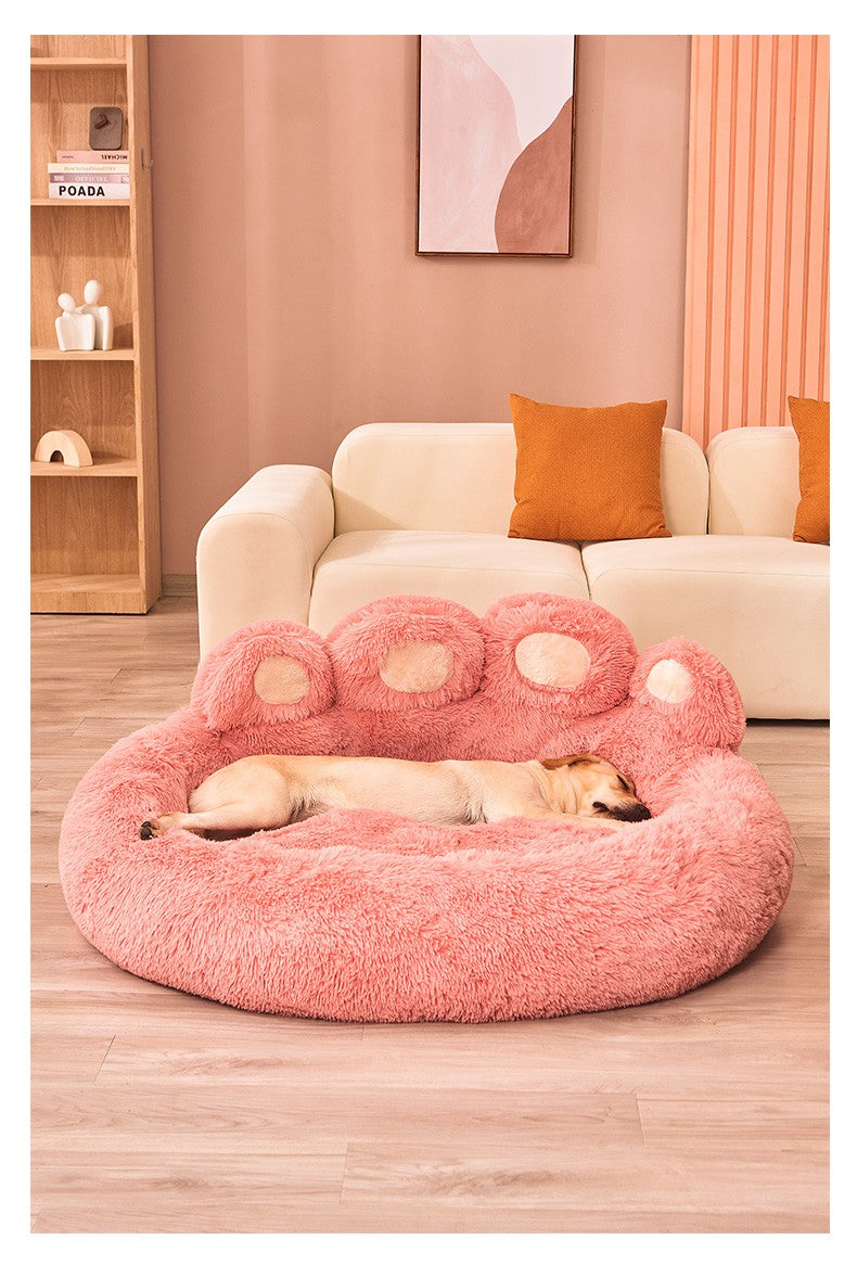 Cama para Cachorro Macia Inverno Pelúcia Acessórios para Canil Produtos para Animais de Estimação Camas para Cães Grandes Sofá Cesto Pequeno Tapete Gatos Almofada Grande Filhote