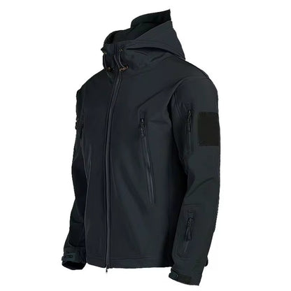 Jaquetas Militares Masculinas Soft Shell Shark Skin Táticas Corta-vento Impermeáveis Jaquetas Masculinas de Combate Casacos Bomber Masculinos com Capuz