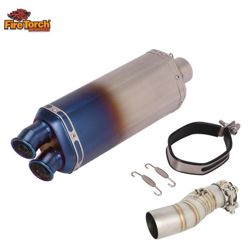 For CFMOTO 450MT 450 MT IBEX450 IBEX 450 2024 - 2027 Motorcycle Exhaust Escape Moto System Mid Link Pipe With Muffler DB Killer
