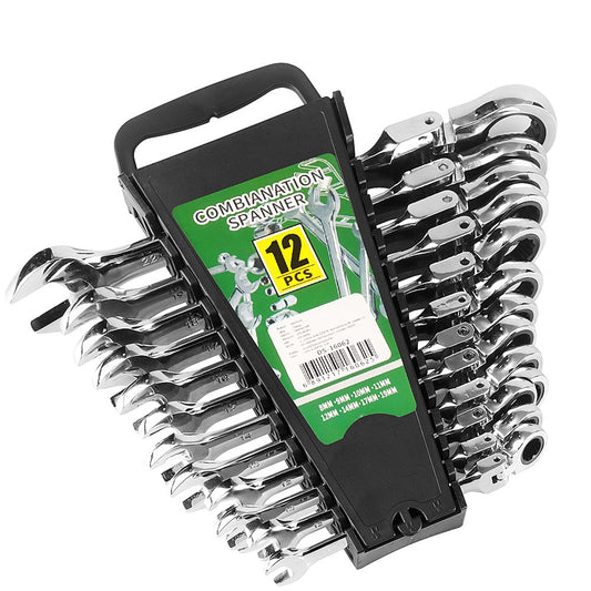 Ratchet Wrench of Keys Spanner Set Hand Tool 72-Tooth Ratcheting Flexible Head Mirror Finish for Car Repair Tools