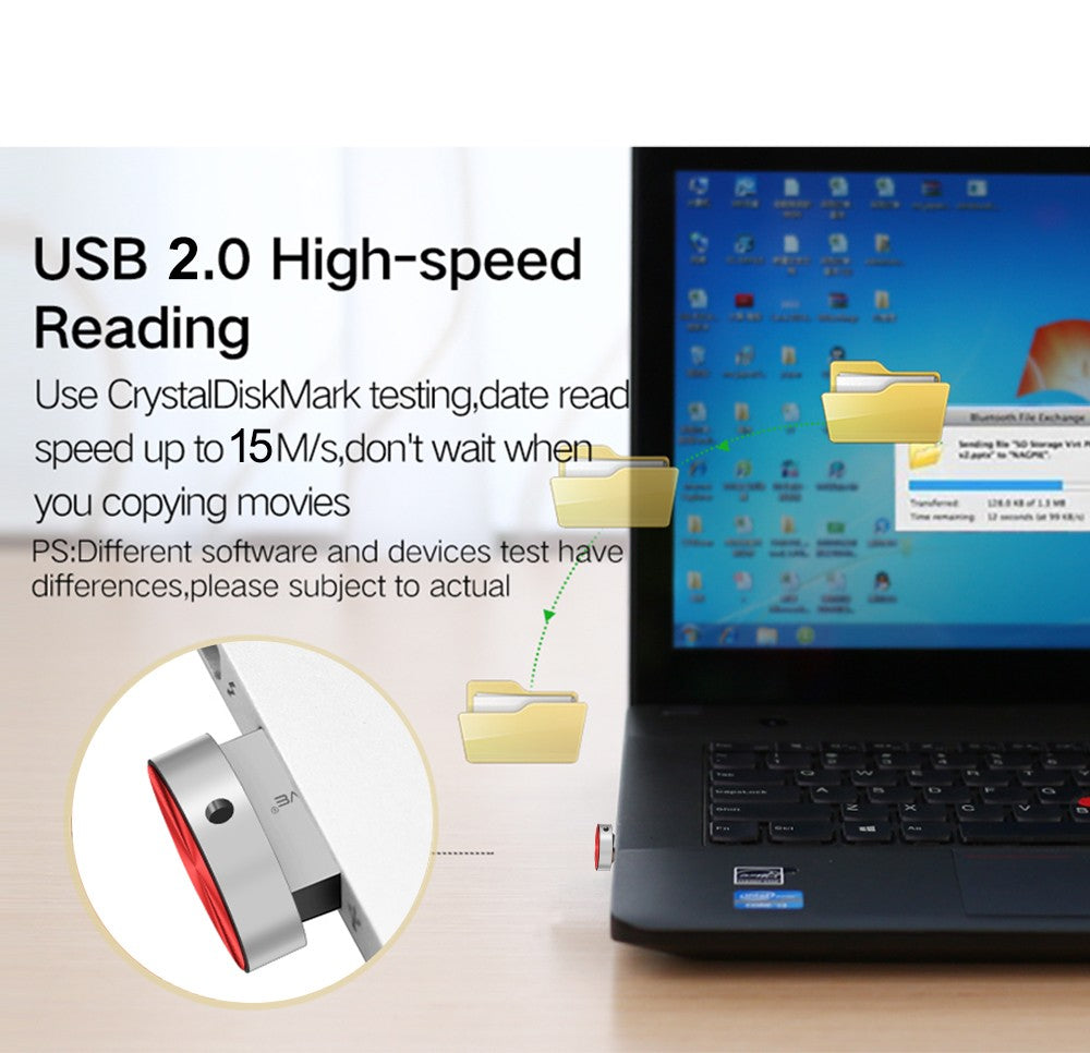 Pen Drive USB Mini de Metal 64GB 16GB 8GB 4GB À Prova D'Água Pen Drive USB 128GB 32GB de Alta Velocidade Portátil com Memória