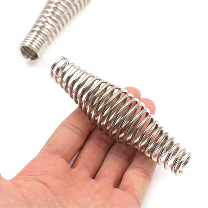 1PC 11/14cm Metal BBQ Pit Grill Stainless Steel Handle Spring for Wood Furnace Stove Barbecue Smoker Fireplaces Accessories