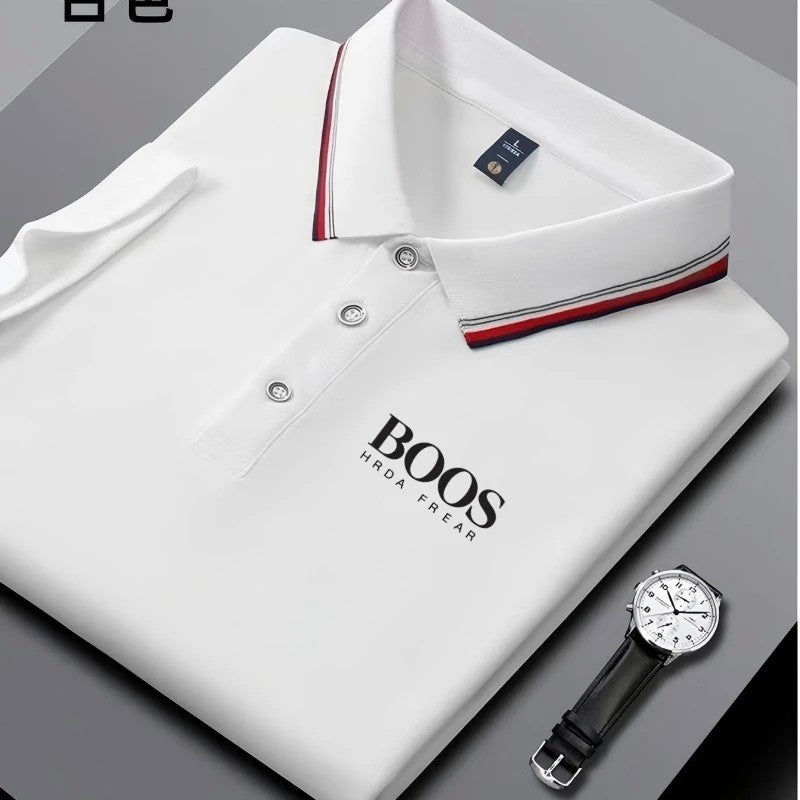 2025 Summer New Embroidered Men's Short Sleeved Polo Shirt Fashion Design Golf Top Casual T-shirt