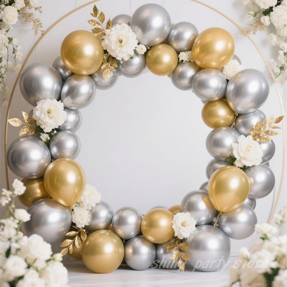 10/20/50pcs Metal Luster Chrome Balloon 5/10/12inch Latex Balloons Rose Gold Silver Red Purple Green Pink Balloon Birthday Party