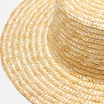 Chapéu de palha liso personalizado Chapéu boater de verão Fedora Chapéu de sol de praia Chapéu de palha base para fascinator artesanal