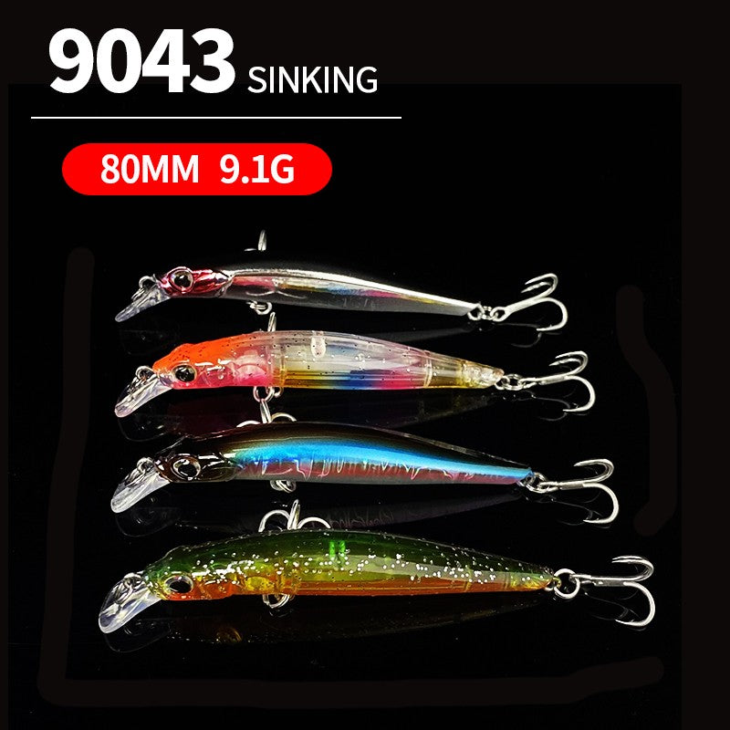 Isca Artificial Minnow Japonesa 80mm 9g Afundante para Pique Truta Swimbait Super Ímã Wobblers Isca Dura Suprimentos 9043