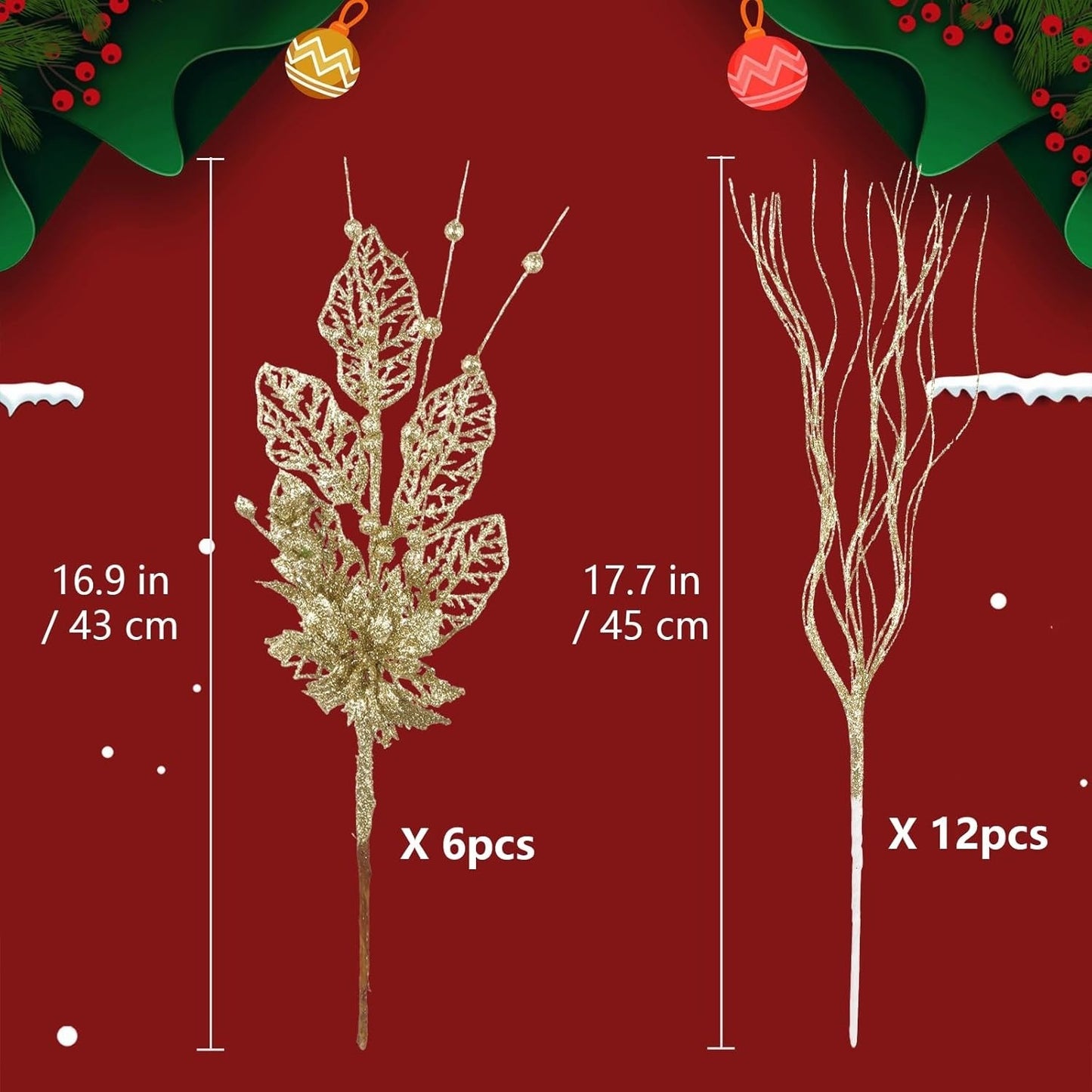Artificial Flowers Berry Bouquet Christmas Tree Decoration Xmas Ornaments for Home Decor New Year Party Supplies Accessory