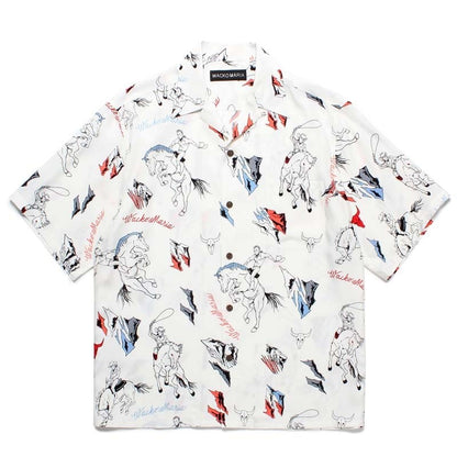 Latest Trend WACKO MARIA 25SS Vintage Denim Rope Crop Casual Hawaii Beach Holiday Mens Womens Casual Short Sleeve Shirt Tops