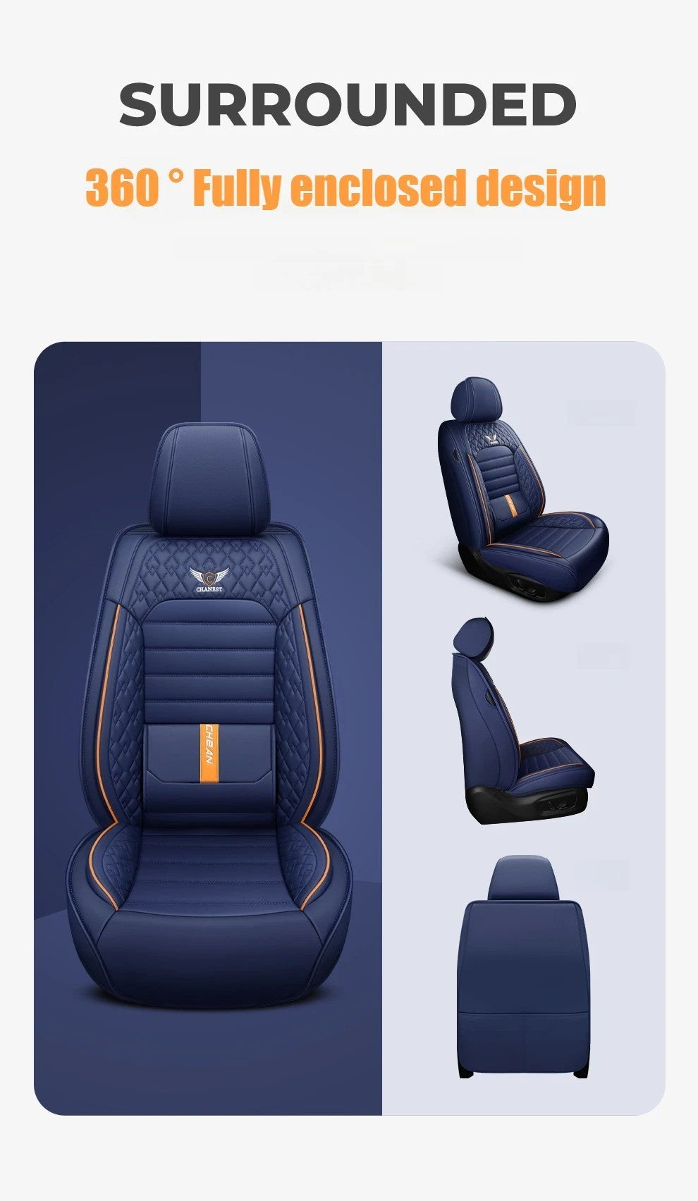 Capas de Couro Ultra Confortáveis e Duráveis para Bancos de Carro – Artesanato Premium, Todas as Estações, Ajuste Universal para a Maioria dos Veículos