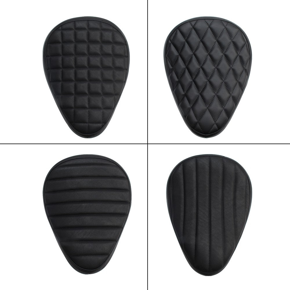 1 CONJUNTO Banco Solo de Couro Retrô para Moto com Suporte de Mola de 3" para Harley Custom Chopper Sportster Bobber Honda Yamaha Kawasaki