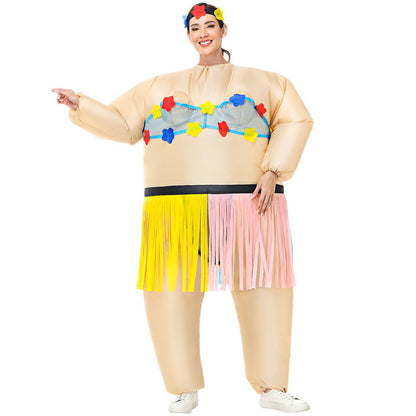 Hot Adult Blue Purple Ballet Dress Inflatable Costume Suit Anime Carnival Purim Halloween Party Cosplay Costume for Man Woman