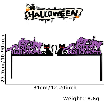 Halloween Door Frame Decoration,Bats,Pumpkins,Spider Webs,Door and Window Corner Stickers, Halloween Home Decoration