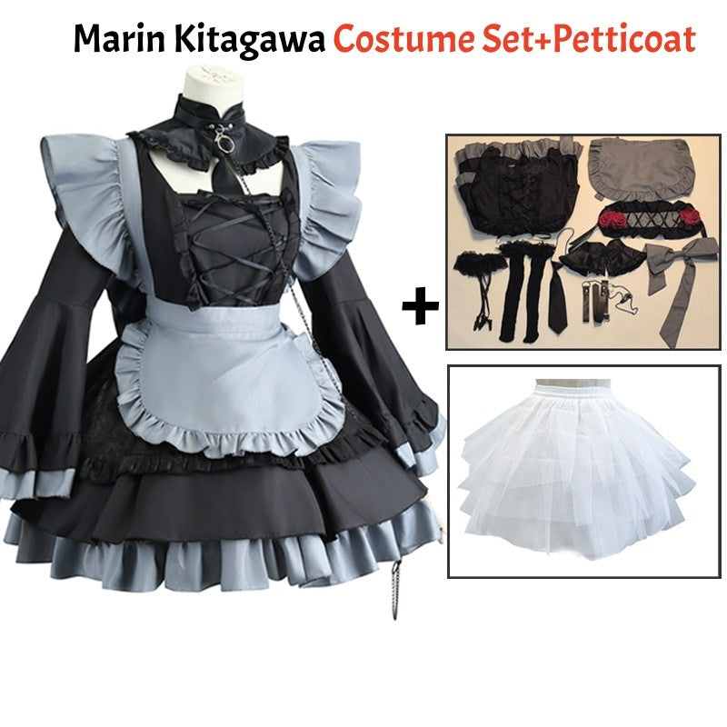 Marin Kitagawa Cosplay Costume Shizuku Kuroe Dress My Dress-Up Darling Anime Halloween Christmas Carnival Suit Role Play Uniform