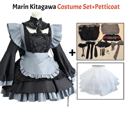 Marin Kitagawa Cosplay Costume Shizuku Kuroe Dress My Dress-Up Darling Anime Halloween Christmas Carnival Suit Role Play Uniform