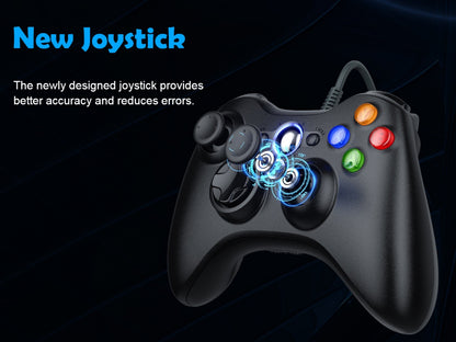 For Xbox 360 Slim/Lite/E/PC Controller,Wireless/Wired Game Remote Control 6-axis Gryo Dual Vibration Precision Joystick Gamepads