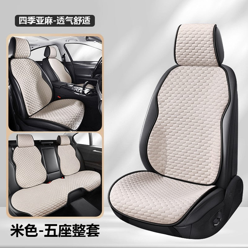 Universal Car Seat Cover Four Season Auto Flax Breathable Seat Covers for Car Seats Cover Protection Cars Accessories