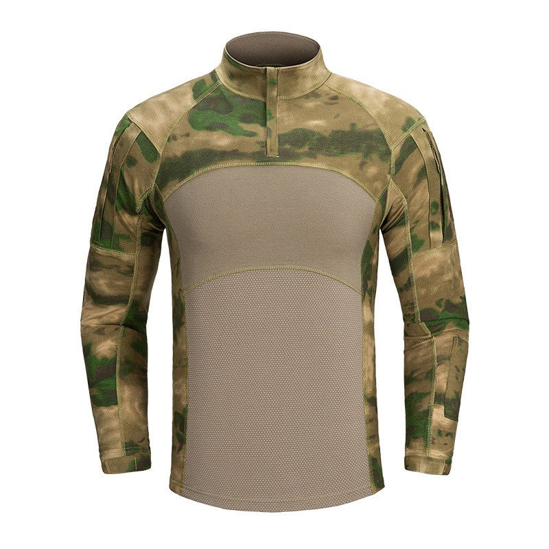 Men Casual Shirt Long Sleeve Cargo Shirts For Men Quick Dry Camo Work Shirt Pocket Shirt Blouses Male Clothes 3XL