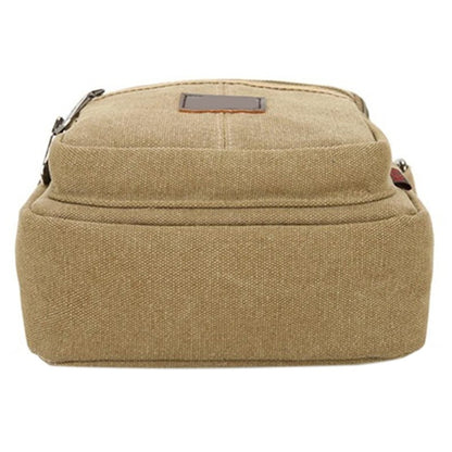 Multifunctional men's Shoulder Bag Flap Solid Color Casual Messenger Canvas Fashion Zipper Retro Travel men's Shoulder Bag
