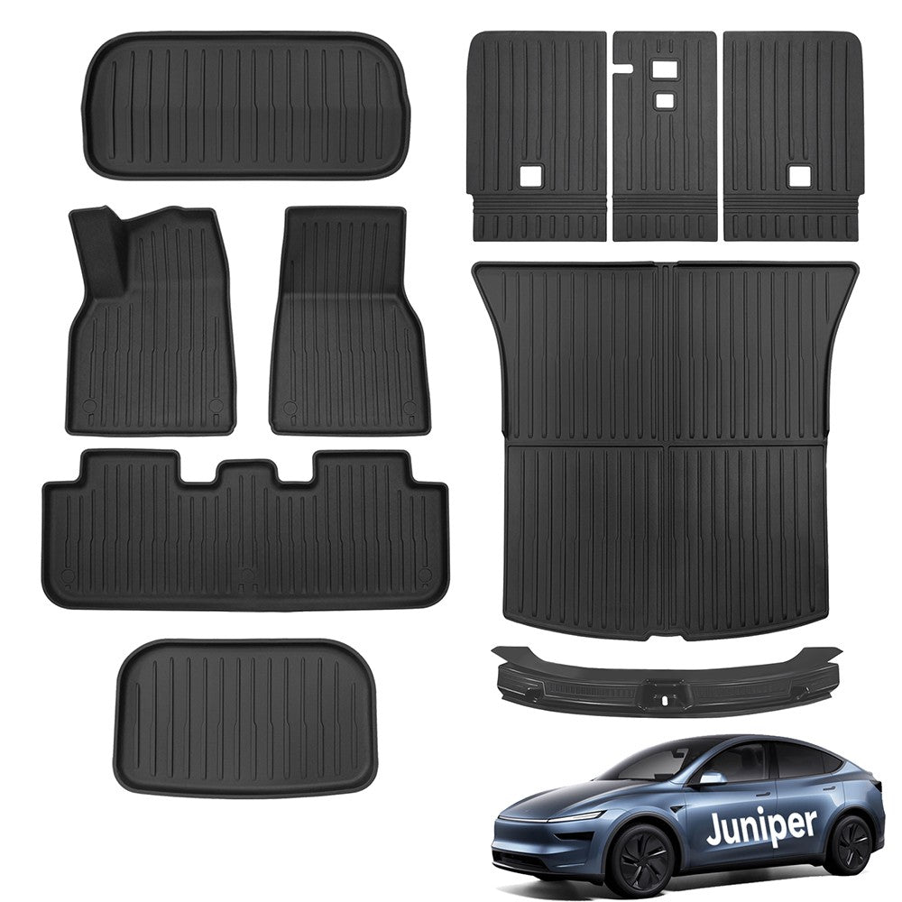 Para Tesla Model Y Juniper 2025-2026 Tapete de Chão TPE Antiderrapante Impermeável Revestimento de Carga Tapete de Bagagem para Acessórios do Model Y Juniper