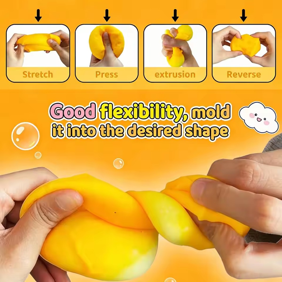 1/3/5Pcs 5cm Cheese Squeeze Toy Fidget Stress Relief Squishy Cube Toy, Slow Rebound, Decompression Toy for Kids Adults Gift
