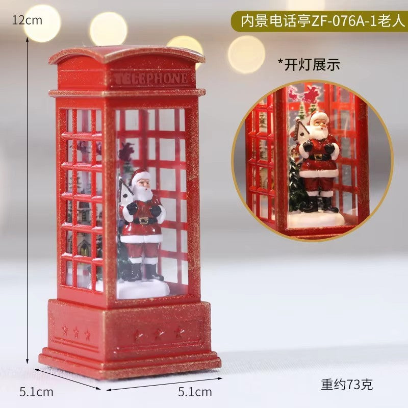 2026 Christmas Gift Christmas Crystal Ball Ornaments LED Lights Train Santa Claus Merry Christmas Decoration for Home Party Xmas