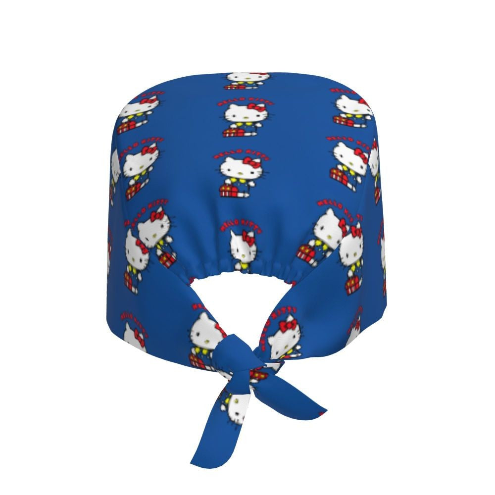 Custom Hello Kitty Medical Staff Scrubs Hat Women Men Cartoon Chara For Chef Hat Scrub Caps