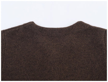 Ladies Coat With Plush Hem Faux Fur Single Breasted Patchwork Knitted Coat Autumn And Winter Daily Fashion Versatile Coat