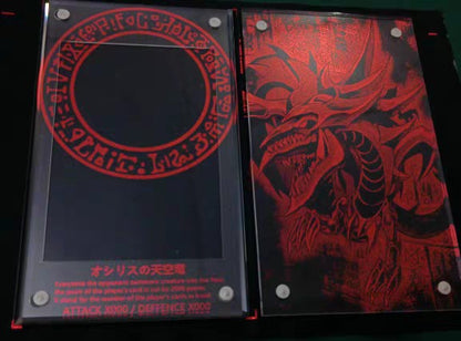 Yu-Gi-Oh Anime Personagem Card Brick Deus Egípcio O DRAGÃO ALADO DE RA Acrílico Banhado a Ouro Brick Cartas de Exibição Não Incluídas