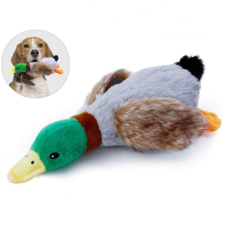 Brinquedo de Pelúcia Fofo de Pato com Som, Bicho de Pelúcia Chiador, Brinquedo para Cão que Limpa os Dentes, Brinquedo de Corda para Roer, Acessórios para Animais de Estimação