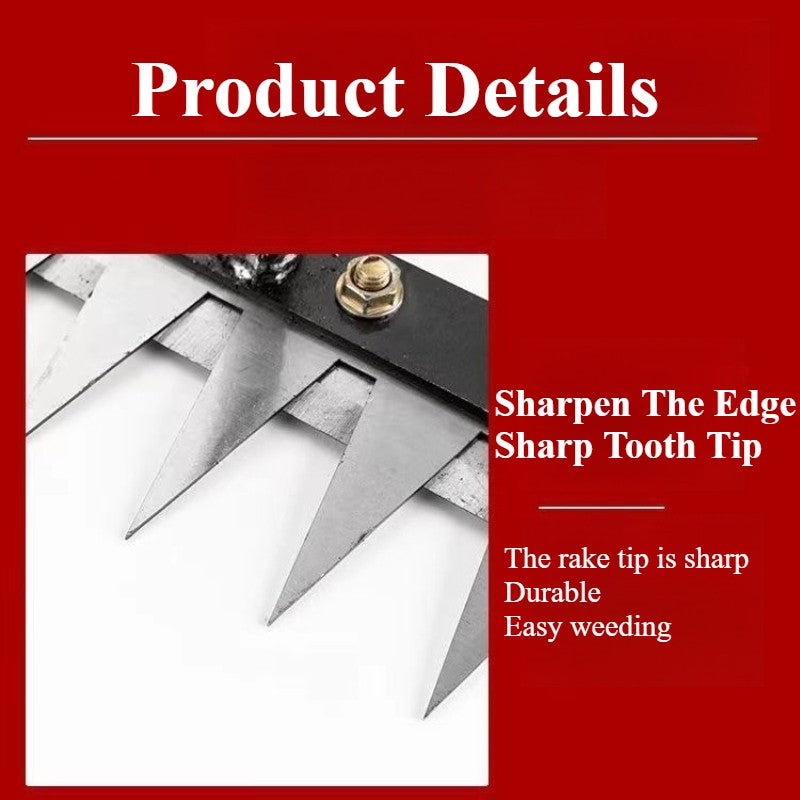 5/6/7/8 Teeth 1PCS Carbon Steel Garden Hand Rake for Farm Garden Weeding Tools Scarifier Agricultural Nail Harrow Metal Harrow