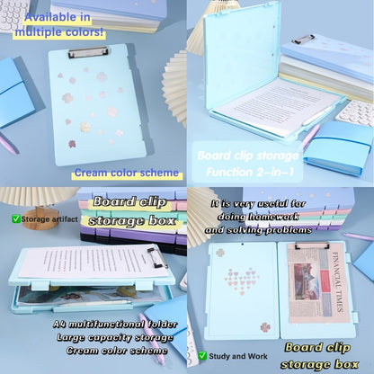 Multi-Functional File Folder Organizer, Large Capacity, Plastic, with Double Buckle Opening, for Student, Office, Exam Paper, DI