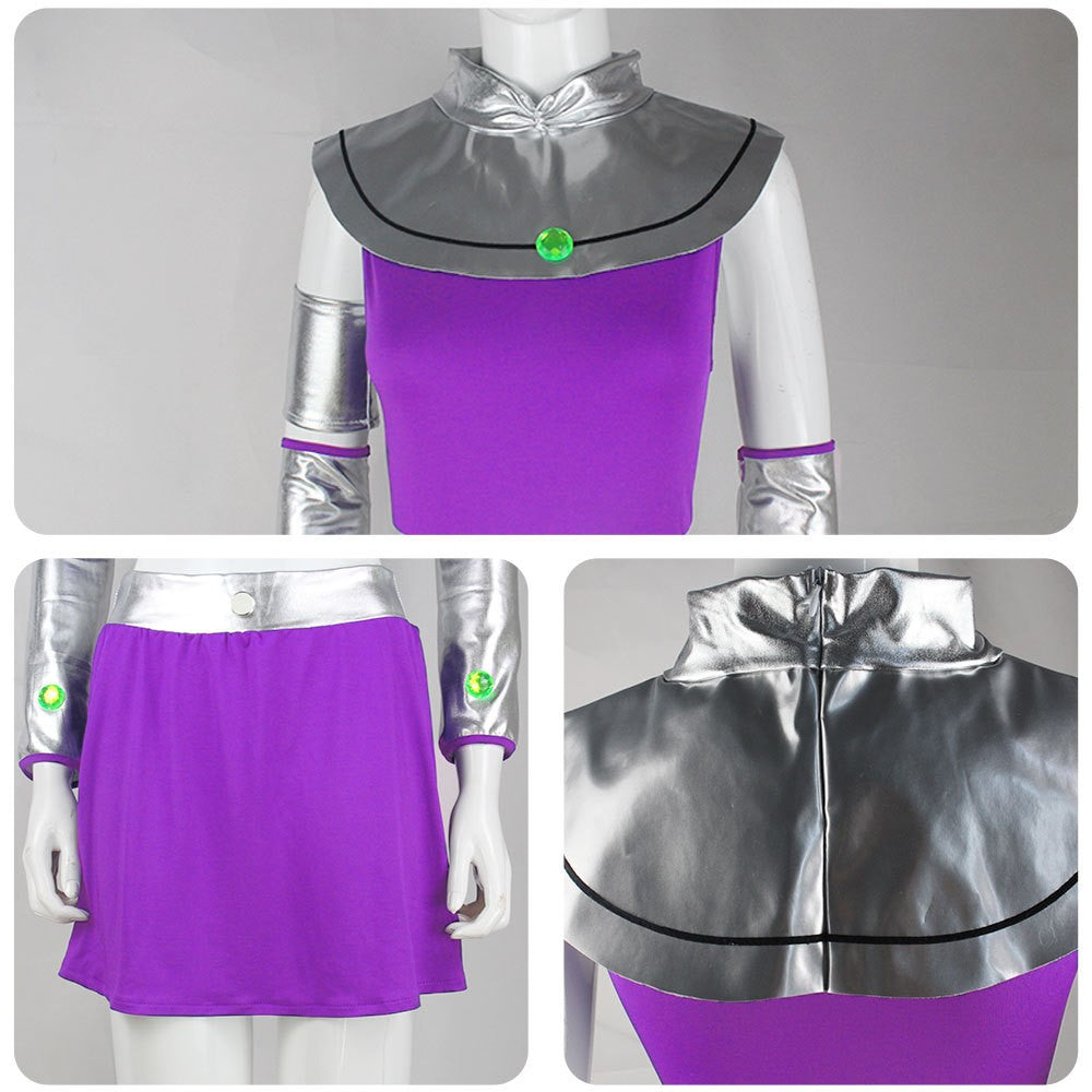 Teen Titans Raven & Starfire Cosplay Costume, Starfire Cosplay Outfit, Halloween Party Stage Performance Costume